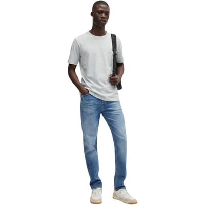 Boss Oranje premium katoenen T-shirt voor heren (Lichtgrijs)