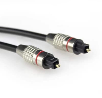 Audiokabel - Geluidskabel - ETK - Digitale optische kabel - Toslink - Glasvezel - Male to male - PVC fibre cable - 2m - Zwart - Jonyx