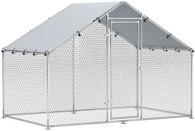 JOYNEXTBUY - Kippenhok - Kippenren - Buitenhok voor Kippen - Hoenderhok - Waterdicht - 300 L x 170 B x 190 H cm - Stalen kooi
