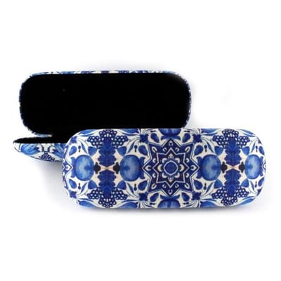 Lanzfeld - Brillenkoker - Delfts Blauwe Tegels - Hard Case - Microfiber