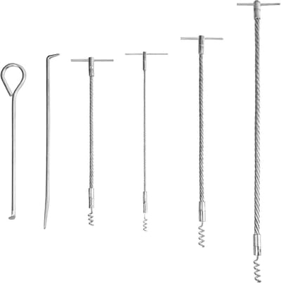 Verpakking Extractor Set - Pakking Verwijderaar - Onderhoud Vereenvoudigen - Corrosie- en Slijtvast - 6 Stuks - Zilverkleurig