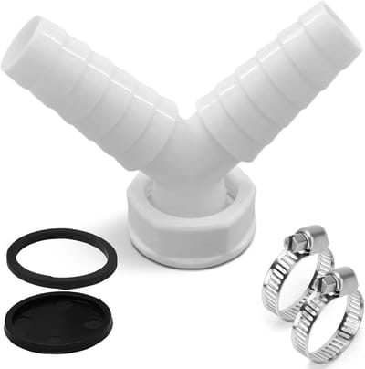Dubbele Afvoeradapter voor Wasmachine en Vaatwasser - Y-Splitser