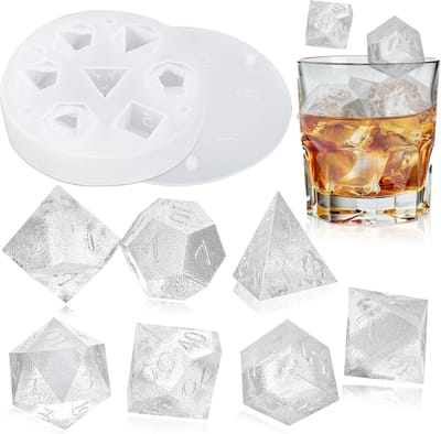longziming -Ijsblokjesvorm - Dobbelsteen Mal - Siliconen Ijstray - 3D Realistische Vormen - Verdunningsvrije Koeling - Voedselveilig Silicone - Flexibel Ontwerp - Ideaal Voor Whisky En DnD - 1 Stuk