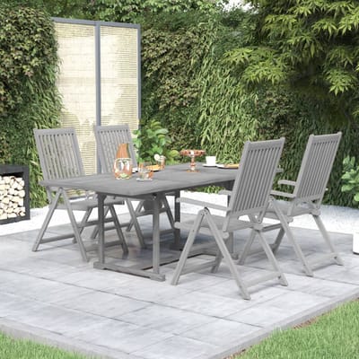 vidaXL - 5-delige - Tuinset - massief - acaciahout