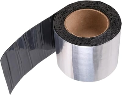 Asfalt Reparatie Tape - Scheurvuller Waterdicht - Daken Afdichten - Zelfklevend Aluminiumfolie - 10 x 1000 cm - Grijs