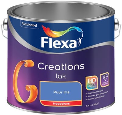 Flexa - Creations Lak Hoogglans - Puur Iris - Mengverf - 2,5 L