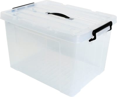 Alpac Opbergbox - Opbergbox met deksel - Opbergdoos - 48 Liter - 535 x 390 x 320 mm - Transparant