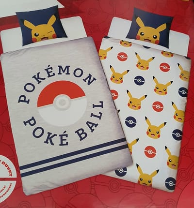 Pokemon Dekbed Overtrek Pikachu Bulbasaur Charmander Squirtle - 140 x 200 cm Dubbelzijdig Dekbedovertrek Eenpersoons - 1 Kussensloop