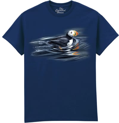 Pappegaaiduikers Swimming Puffin The Coloured House T-shirt M