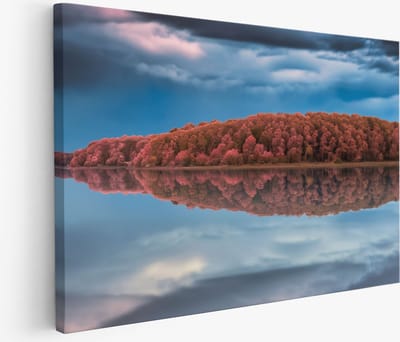 Saammp Muurcirkel Hout - Gekleurde horizon van een stad - Abstract kunstwerk - Ø 90 - Wandcirkel - Wanddecoratie Cirkel - Muurdecoratie Woonkamer - Slaapkamer decoratie - Rond Schilderij