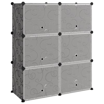vidaXL - Schoenenrek - 84,5x31x93,5 - cm - polypropeen - zwart
