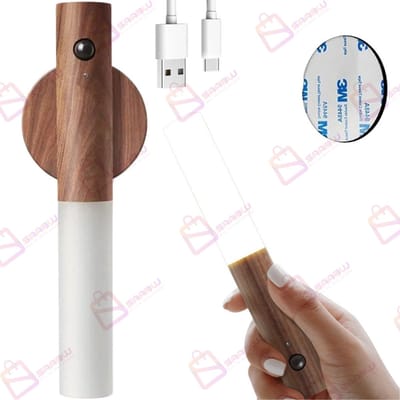 LED Wandlamp met Bewegingssensor - Magnetische Nachtlamp - USB-C Oplaadbaar - Warm Wit - Donkerbruin - wandlamp binnen - wandlampen - wandlamp buiten - 67513