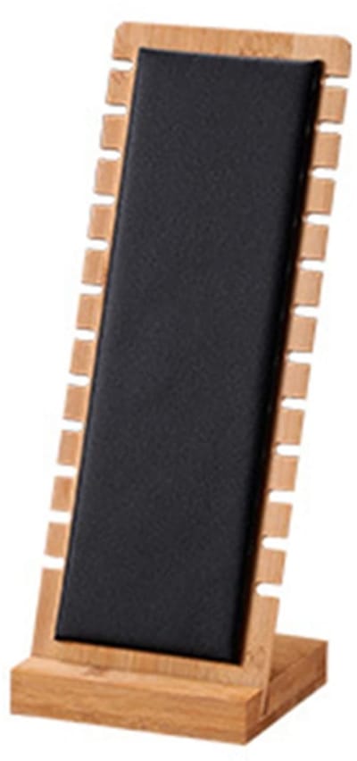 Dailygoods- Sieradenstandaard Houten - Sieraden Organizer - Kettingenhouder - Armband Houder - Sieradenrek - Slank Design met Leer - Sieradenhouder
