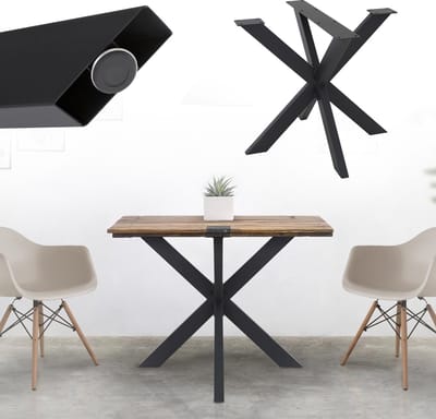 Tafelpoten Tafelframe X-Design 85 x 71 x 85 cm zwart metaal ML-Design