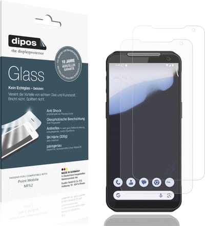 dipos – 2x Matte Pantserfolie geschikt voor Point Mobile MF52 | 9H Screenprotector