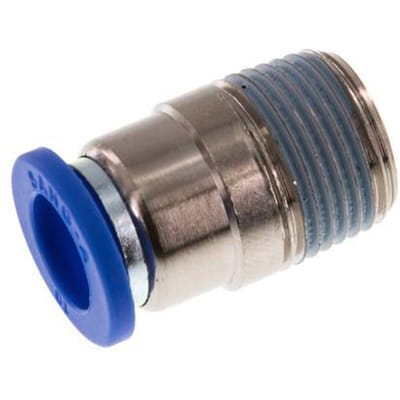 10mm x R3/8'' Messing/PA 66 Insteekfitting Buitendraad Binnenzeskant NBR [2 Stuks]