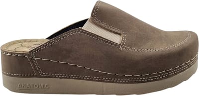 Dina Medische klompen - Werkklompen - Zorgklompen - Dames klompen - Instappers met zacht voetbed - Nubuck leer Cappuchino - maat 36