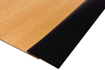 Zelfklevende PVC Laminaat Vloer Deurstrip - 3 Meter Zwart