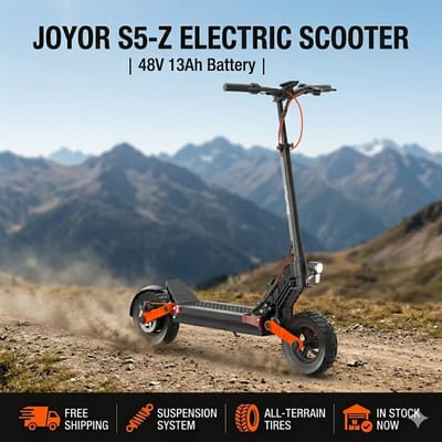 JOYOR S5-Z Elektrische Scooter 48V13Ah met richtingaanwijzers, 10 inch off-road luchtbanden, hoge hangende stads-e-scooter