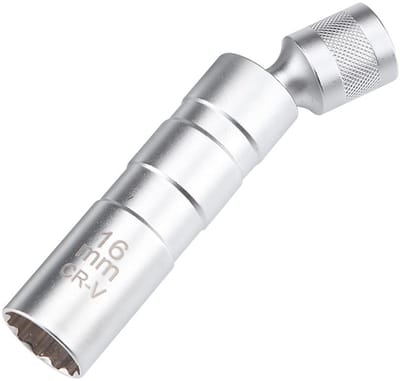 Dailygoods- Bougiesleutel Magnetisch - Flexibel - 14mm/16mm - CRV-Staal - Dunwandig - Universeel voor Voertuigen - Dopsleutel