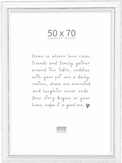 Deknudt Frames fotolijst S221H3 - wit met bruin accent - 50x70 cm