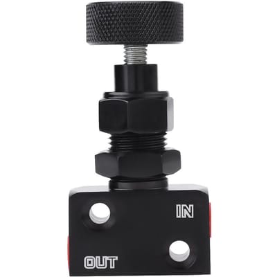 Type à vis Valve de proportion de frein en aluminium Ajusteur de biais de frein proportionnel réglable pour voiture de course black