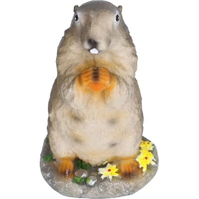 Hars Marmot Kleine Ornamenten Dier Model Landschap Props Hars Ambachten Bonsai Decoraties beige