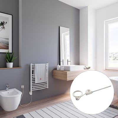 Schulte EUROPA - elektrische designradiator - 50 x 70 cm - wit - handdoekdroger - verwarmingselement type 3 links - warmteregelaar - 300 Watt - H280695-E3L 04