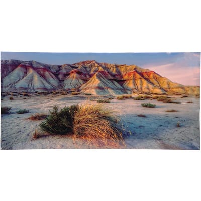 Aquarium Poster Berg Woestijn Patroon Zelfklevend 3D PVC Aquarium Achtergrond Decoratie 61x41cm black