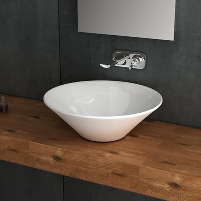 CLVP® Waskom - Opzetwastafel Rond - Kleine Opbouw - Wit
