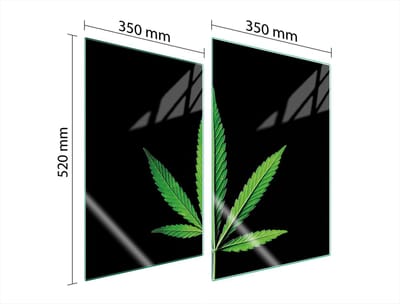 TMK ArtDeko - Beschermende Glazen Plaat - 35x52 cm - Voor Alle Fornuizen - Gehard Glas