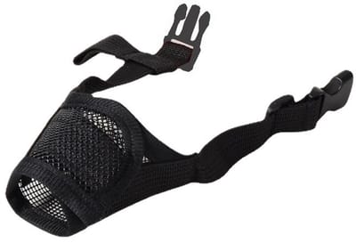 Hondenmuilkorf - Muilkorfmaat 22-28 cm - Medium - Nylon Muilkorf - Verstelbaar - Drinkwater - Ademend - Zwart