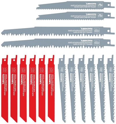 Reciprozaagbladen Set - Zaagbladen Metaal Hout - Snel Materiaal Zagen - Bi-Metaal & Koolstofstaal - 16 Stuks - Transparant
