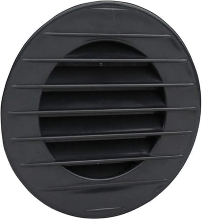 Rond Ventilatirooster 60 mm Antraciet met Ingebouwd Insectenhor - Afvoerlucht Rooster