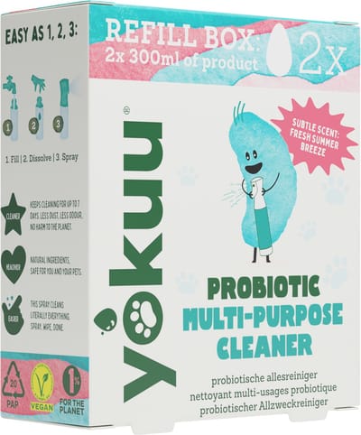 YOKUU Probiotische Huisdierveilige Allesreiniger - Refill met 3 Parels - Hypoallergeen en Likveilig