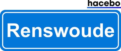 Hacebo - Plaatsnaam Sticker - 29x10 CM - Renswoude sticker - Verkeersborden sticker - grappige cadeaus - Renswoude