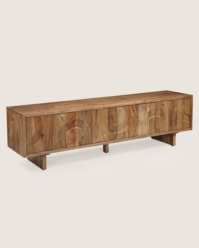 TV Meubel 200 cm Mangohout – 4 Deuren – Bruin – Modern Design
