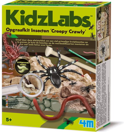 4M Opgraafkit - Insecten - Wetenschap En Spel - Biologie - Creepy Crawly - KidzLabs - 5 Jaar