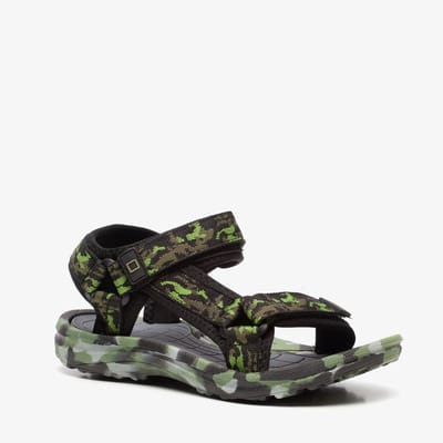 Blue Box jongens sandalen met camouflageprint - Groen - Maat 32