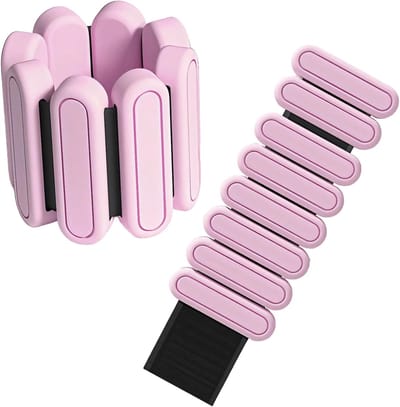 Verstelbare Enkel- en Polsgewichten voor Vrouwen, Siliconen Ontwerp 2 lb Set, Ideaal voor Fitness en Revalidatietraining, 2 Stuks, Versterking en Gewichtsverlies