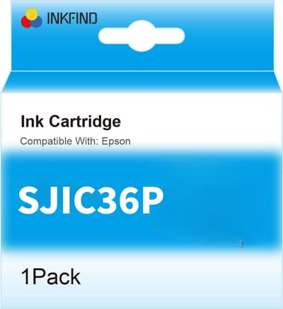 INKFIND SJIC36P Zwart inktcartridge compatibel met SJIC36P-BK C13T44C140 Epson ColorWorks C6000A/C6000P/C6500A/C6500P - 1-pack Zwart