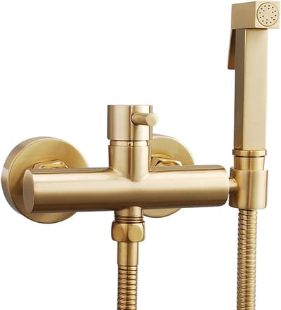 Handdouche Set - Toilet Douche - Persoonlijke Hygiëne - Geborsteld Goud - 1.5 M Slang - Goud