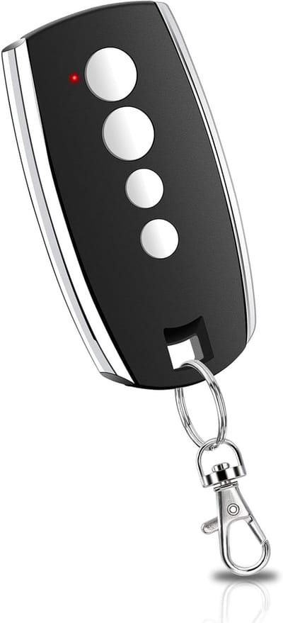 Afstandsbedieningpoort voor garagedeuren, compatibel met 433 MHz rolcodes, 4 kanalen en universele zender