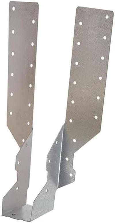 Balkenhanger Set - Houtverbinder - Houtconstructies - Bredere Poten - 47 mm Breed - Zilver