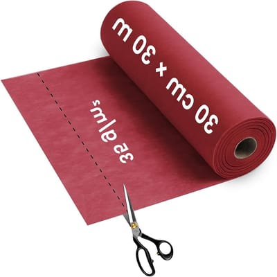 Decoratieve Tafelrunner 30 cm x 30 m, Scheurvast en Aanpasbaar voor Bruiloften, Verjaardagen en Tuinfeesten (Rood)