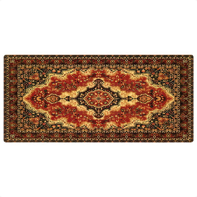 Perzisch Tapijt Muismat XL - 60 x 30 cm - Anti-Slip Rubber Onderkant - Goudkleuren