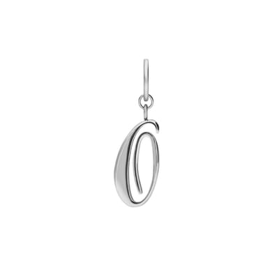 Lucardi Dames Stainless steel bedel letter - Hanger - Staal - Zilverkleurig