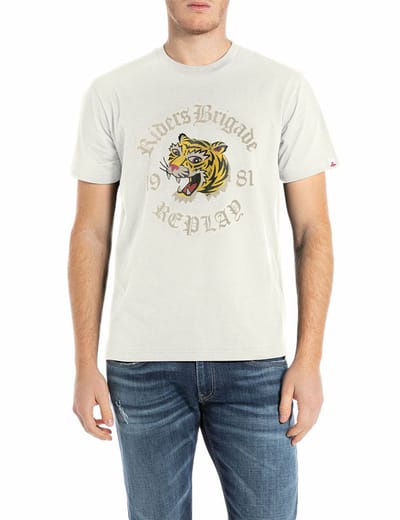 Replay M3222 .000.2660 T-shirt Met Korte Mouwen Beige L Man