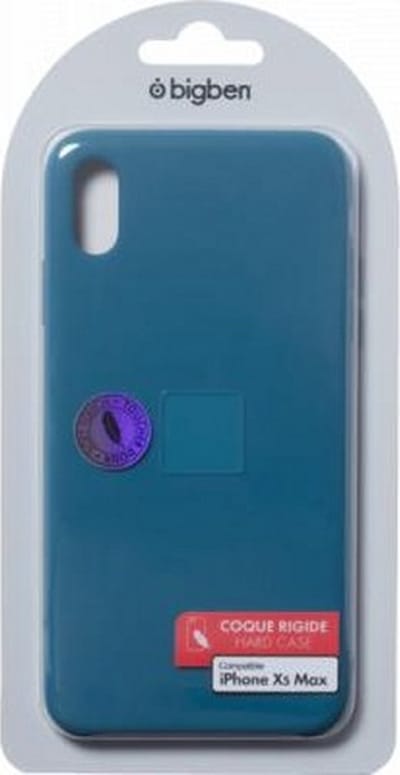 Bigben Connected, Hoesje Geschikt voor Apple iPhone XS Max Stijf, zacht aanvoelend siliconen, Blauw
