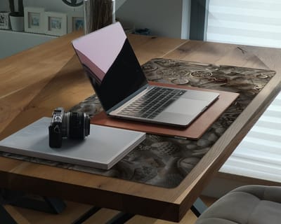 Coloray Bureau Onderlegger - Eten en drinken Bureau Onderlegger Groot - 100 cm x 50 cm - Veelkleurig Bureau Onderlegger - Bureau Onderlegger XXL - Computer Mat - Bureau Pad - Bureau Mat